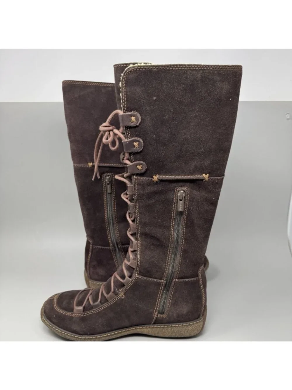 Timberland Womens 8.5 M Moorland Hollace Lace-Up Suede Waterproof  Snow Boots